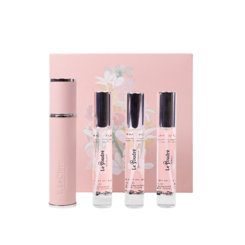 T.LeClerc Růžová sada 3 EdP + Pouzdro