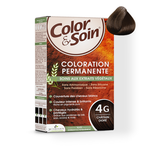 Color & Soin Přírodní barvy na vlasy 4G – Tmavá zlatavě hnědá
