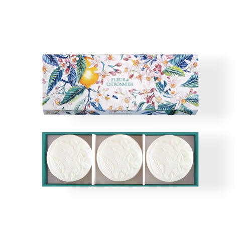 Fragonard Fleur de Citronnier Sada 3 parfémovaných mýdel